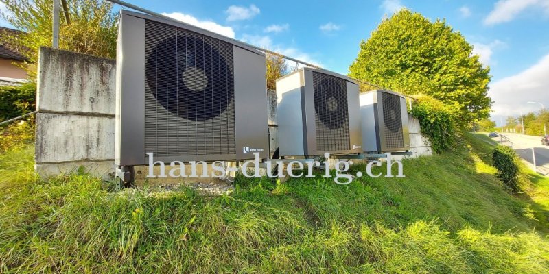 Wärmepumpen-Kaskade mit 3 Wärmepumpen Alpha-Innotec NPAW20-20