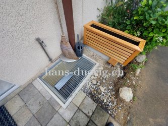 die sauber ausgef&uuml;hrte Luftf&uuml;hrung W&auml;rmepumpe mit dem neuem Schacht