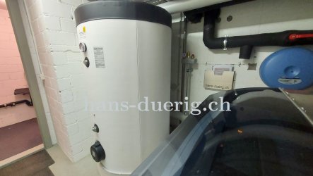 Boiler über die Wärmepumpe beheizt