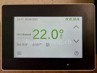 Der KEBA-Heizungsregler für die komfortable Bedienung der Heizungsanlage