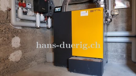 Der Pelletskessel von BUDERUS-ETA, Typ PC50 mit 50 kW Leistung