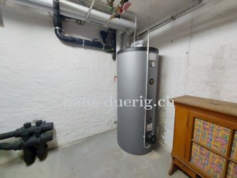 Register-Boiler &uuml;ber die W&auml;rmepumpe beheizt