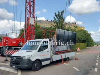 Kranmontage Solaranlage