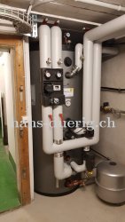Kombispeicher angeschlossen mit Heizgruppe und Hyd
